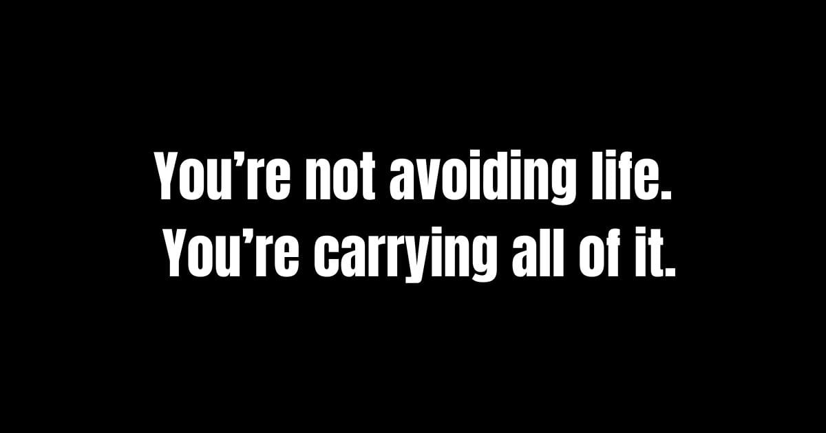 You’re Not Lazy. You’re Carrying Too Much.